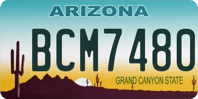 AZ license plate BCM7480