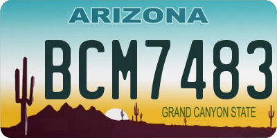 AZ license plate BCM7483