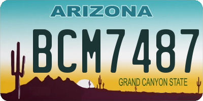 AZ license plate BCM7487