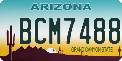 AZ license plate BCM7488