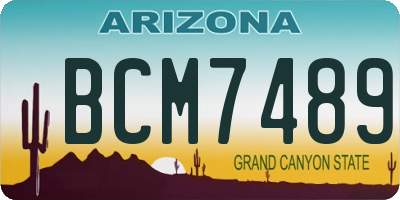 AZ license plate BCM7489