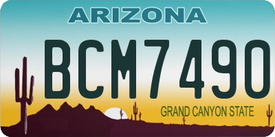 AZ license plate BCM7490