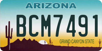 AZ license plate BCM7491