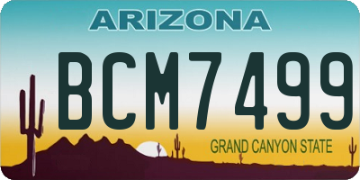 AZ license plate BCM7499