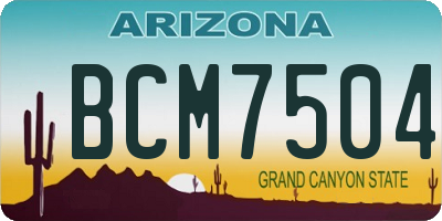 AZ license plate BCM7504