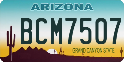 AZ license plate BCM7507