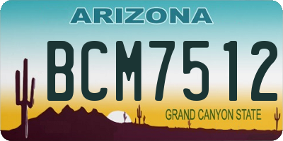 AZ license plate BCM7512