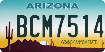 AZ license plate BCM7514