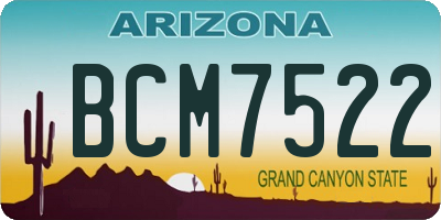 AZ license plate BCM7522