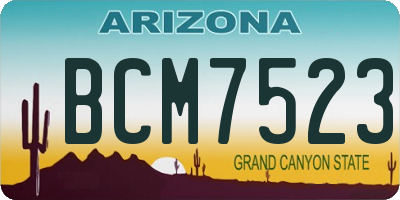 AZ license plate BCM7523