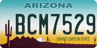 AZ license plate BCM7529