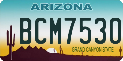 AZ license plate BCM7530