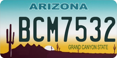 AZ license plate BCM7532