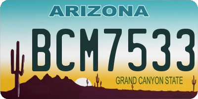 AZ license plate BCM7533