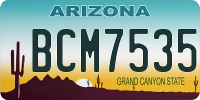 AZ license plate BCM7535