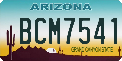 AZ license plate BCM7541