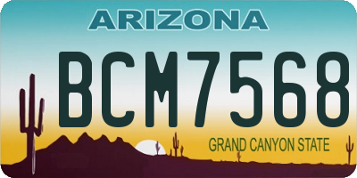 AZ license plate BCM7568