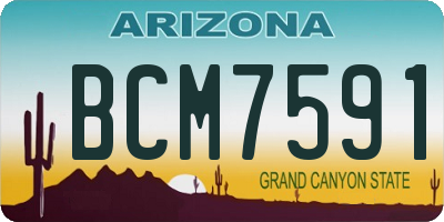 AZ license plate BCM7591