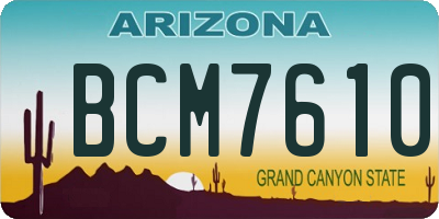 AZ license plate BCM7610