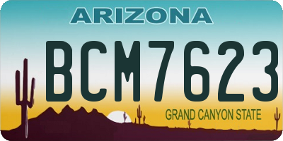 AZ license plate BCM7623