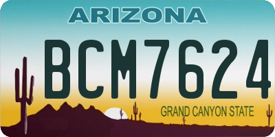 AZ license plate BCM7624