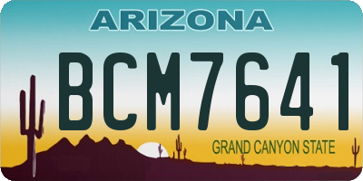 AZ license plate BCM7641