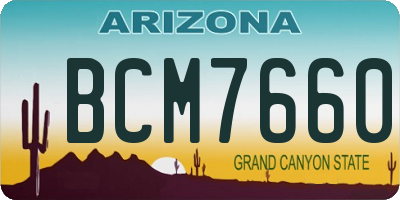 AZ license plate BCM7660