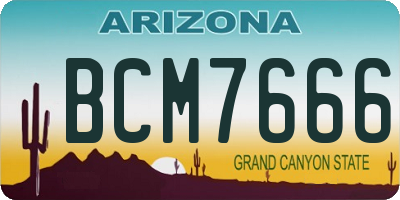 AZ license plate BCM7666