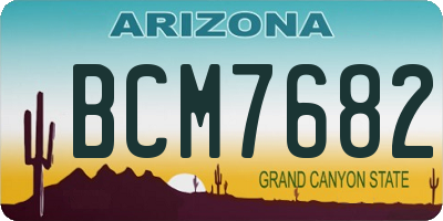 AZ license plate BCM7682