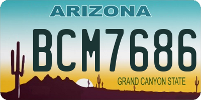 AZ license plate BCM7686