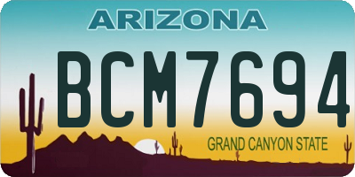 AZ license plate BCM7694