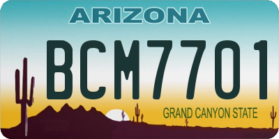 AZ license plate BCM7701