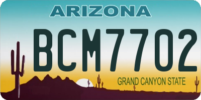 AZ license plate BCM7702