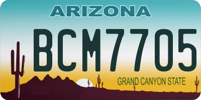 AZ license plate BCM7705