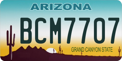 AZ license plate BCM7707