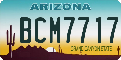 AZ license plate BCM7717