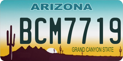 AZ license plate BCM7719