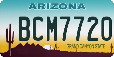 AZ license plate BCM7720