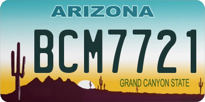 AZ license plate BCM7721