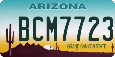 AZ license plate BCM7723