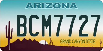 AZ license plate BCM7727