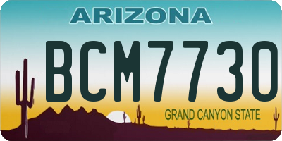 AZ license plate BCM7730