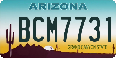 AZ license plate BCM7731