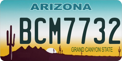 AZ license plate BCM7732