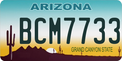 AZ license plate BCM7733