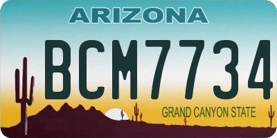 AZ license plate BCM7734