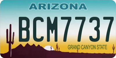 AZ license plate BCM7737