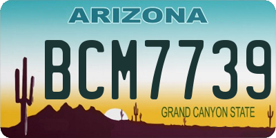 AZ license plate BCM7739