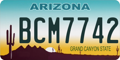 AZ license plate BCM7742