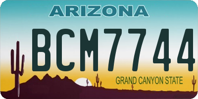 AZ license plate BCM7744